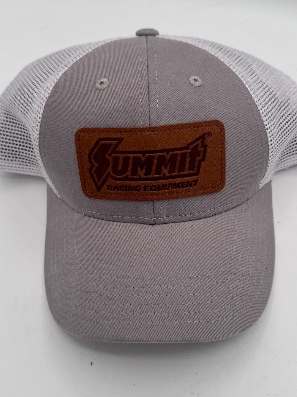 Summit Racing Equipment Gray & White Mesh Trucker Hat